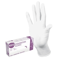 Перчатки виниловые смотровые нестерильные Eco размер S 50 пар