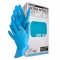 Перчатки смотровые нитриловые Manual UN120 нестерильные неопудренные размер XL 90 пар голубые