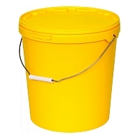 Бак для утилизации медицинских отходов Респект класс Б 20 л высота 331 мм желтый с ручкой