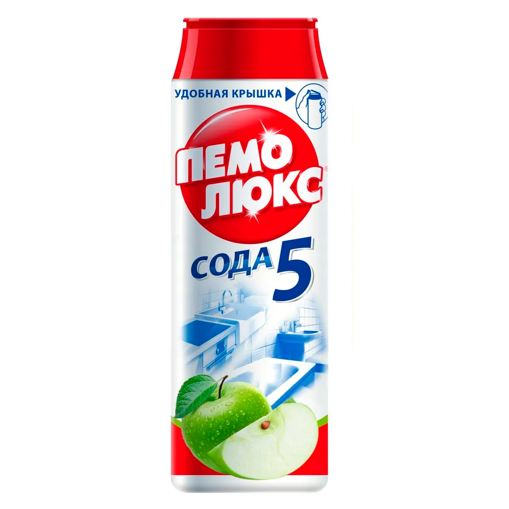 Пемолюкс Сода 5 Яблоко (480г) чистящий порошок Средства для сантехники купить в Продез Сочи