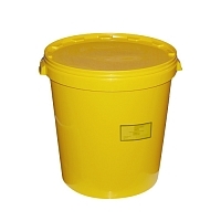 Бак для утилизации медицинских отходов Респект класс Б 35 л высота 388 мм желтый Емкости класса Б для утилизации для медицинских отходов купить в Продез Сочи
