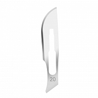 Лезвие для скальпеля ENSENT № 20 из углеродистой стали (100 шт/уп) Yancheng Huida Medical Instruments Скальпели и лезвия медицинские купить в Продез Сочи