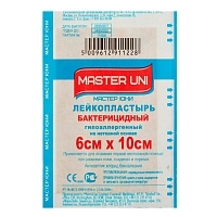 Лейкопластырь Master UNI 6х10см бактерицидный 1000шт Пластырь медицинский купить в Продез Сочи