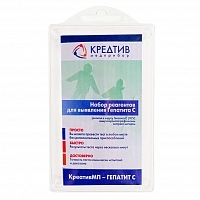 Тест КреативМП Гепатит С 25 шт Тесты для экспресс-диагностики заболеваний купить в Продез Сочи