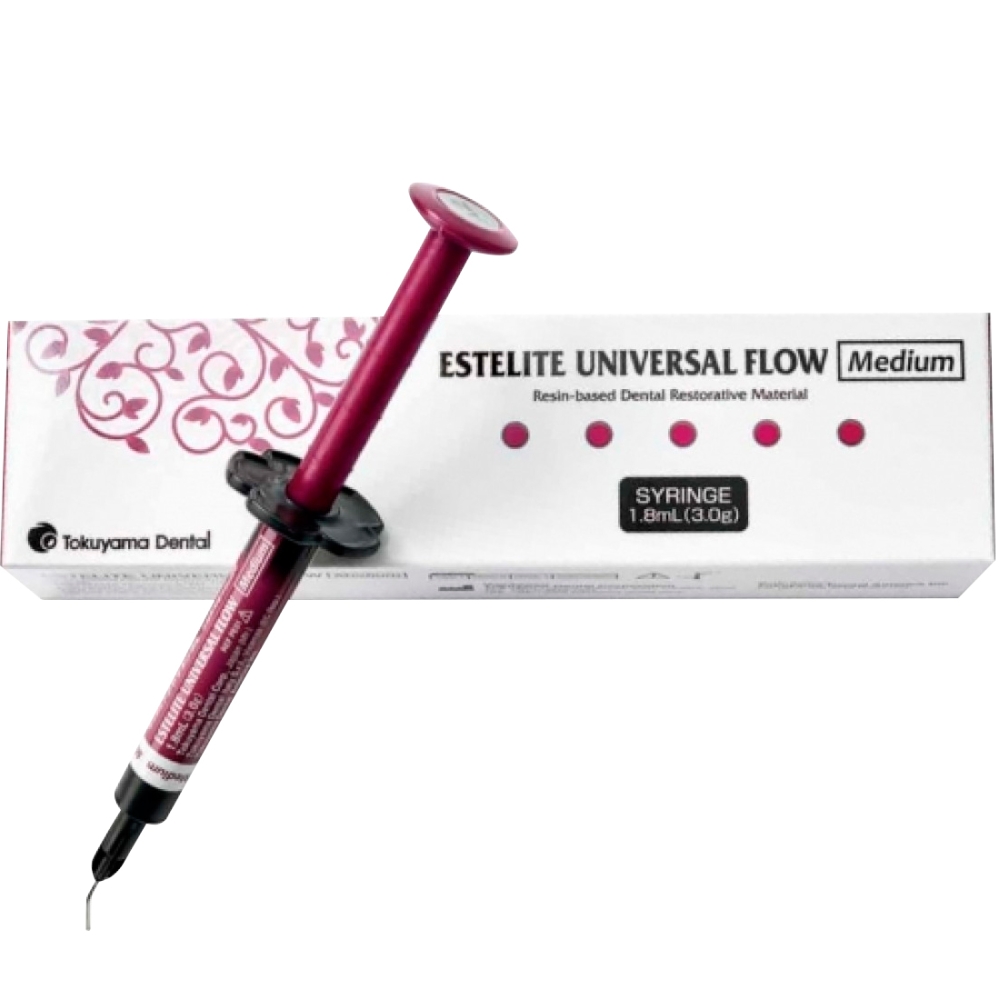 Estelite Universal Flow Medium L CE шприц 3 г 1,8 мл Материалы для стоматологии купить в Продез Сочи