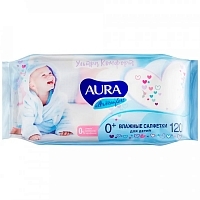 Салфетки влажные детские Aura Ultra Comfort 120 штук Салфетки влажные купить в Продез Сочи