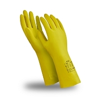 Перчатки Manipula Блеск резиновые с напылением желтые р.9 (L) 12 шт