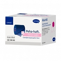 3000221 Бинт Peha-haft Color blue/Пеха-хафт колор синий 6 см x 20 м, бинт когезивный эластичный фиксирующий, 1 шт  Бинты медицинские самофиксирующиеся купить в Продез Сочи