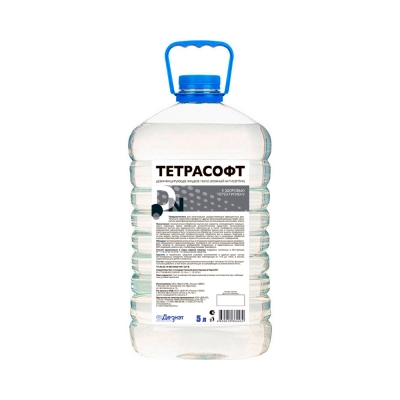 Тетрасофт дезинфицирующее жидкое мыло 5 л ПЭТ-канистра эконом Жидкое антибактериальное мыло купить в Продез Сочи