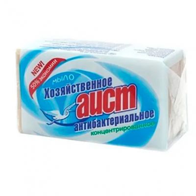 Мыло хозяйственное 200г антибактериальное АИСТ  (48 шт/упак) Туалетное мыло купить в Продез Сочи