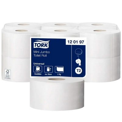 Туалетная бумага Tork Universal 120197 1 слой 9,5 см 200 м 12 шт Туалетная бумага купить в Продез Сочи