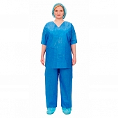 Комплект одежды хирурга нестерильный Комфорт рубашка+брюки плотность 42 размер 52-54 Одежда медицинская для хирурга купить в Продез Сочи
