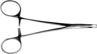 Зажим кровоостанавливающий Москит Sammar П-17-312 изогнутый по плоскости 150 мм Зажимы для хирургии купить в Продез Сочи