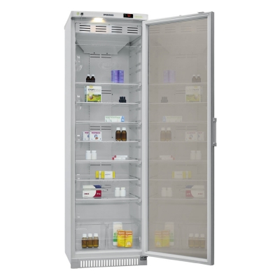Холодильник фармацевтический Pozis ХФ-400-3 с тонированным стеклом и замком белый Сейфы-холодильники купить в Продез Сочи