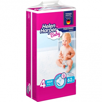 Детские подгузники Helen Harper Baby 9-14 кг размер 4 62 шт Подгузники для детей купить в Продез Сочи