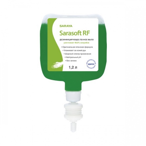 Sarasoft RF дезинфицирующее пенное мыло для дозатора UD/MD-9000 1,2 л