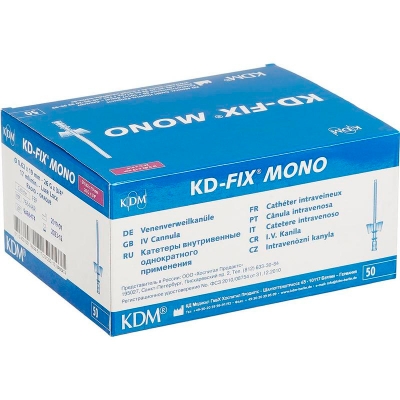 Катетер внутривенный KDM с дополнительным портом 26G 50 шт Катетеры зонды медицинские купить в Продез Сочи