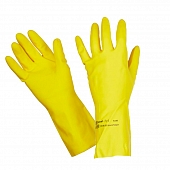 Перчатки латексные Vileda Professional Контракт желтые размер 7.5-8 (M) 101017 Перчатки хозяйственные купить в Продез Сочи