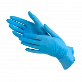 Перчатки смотровые нитрил нестерильные неопудренные текстурированные голубые повышенной прочности размер M 50 пар Перчатки купить в Продез Сочи