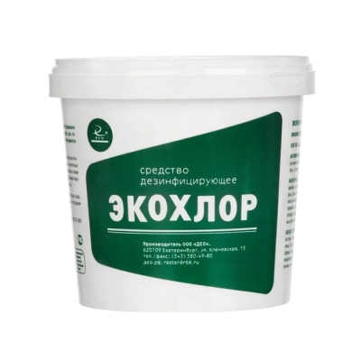 Экохлор дезинфицирующее хлорное средство гранулы 1 кг Хлорка купить в Продез Сочи