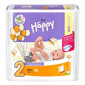 Подгузники для детей 3-6 кг bella baby Happy Mini 78 шт Подгузники для детей купить в Продез Сочи