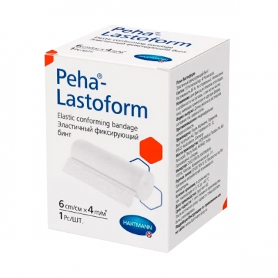 Бинт Paul Hartmann Peha-Lastoform фиксирующий эластичный 6 см х 4 м 3001100 Бинты медицинские самофиксирующиеся купить в Продез Сочи