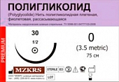 Полигликолид М1.5 (4/0) 75-ПГАП 1912О1 25 шт ПГА-полигликолид хирургический купить в Продез Сочи