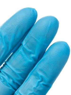 Перчатки смотровые нитриловые нестерильные неопудренные текстурированные Nitrile эластичные размер S 50 пар голубые Перчатки купить в Продез Сочи