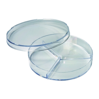 Чашка Петри 90 мм трехсекционная стерильная пластик 20 шт Чашки для лаборатории купить в Продез Сочи