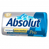 Мыло туалетное  90г Absolut Pro серебро+гиалурон антибактериальное Туалетное мыло купить в Продез Сочи
