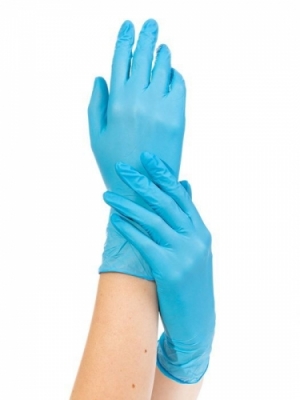 Перчатки нестерильные смотровые нитриловые неопудренные текстурированные голубые особопрочные размер S 25 пар Перчатки купить в Продез Сочи