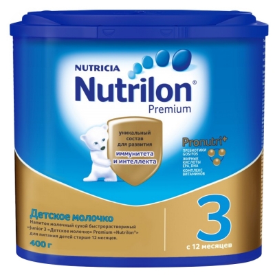 Молочная смесь Junior 3 с 12 месяцев Nutrilon-3 400 г Детские смеси купить в Продез Сочи