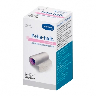 9324863 Бинт Peha-haft Color white/Пеха-хафт колор белый, бинт когезивный эластичный фиксирующий 10 см x 4 м, 1 шт Бинты медицинские самофиксирующиеся купить в Продез Сочи