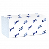 Полотенце бумажное белое PRO Tissue V-сложение 2 слоя 22х21 см 200 листов 20 шт Полотенца бумажные купить в Продез Сочи