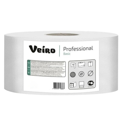 Туалетная бумага Veiro Professional Basic 1 слой 200 м 12 шт Туалетная бумага купить в Продез Сочи