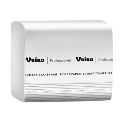 Туалетная бумага Veiro Professional Comfort V сложение 2 слоя 250 листов белая 30 шт Туалетная бумага купить в Продез Сочи