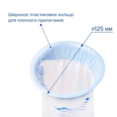Пакет для рвотных масс BluBag 1500 мл Apexmed 50 шт 1103-00-01 Пакет для рвотной массы купить в Продез Сочи