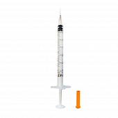 Шприц 0,3 мл 3-компонентный инсулиновый со встроенной иглой 0,30х8 мм KDM U-100 100 шт Шприцы одноразовые медицинские купить в Продез Сочи