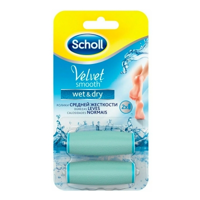 Sholl сменные роликовые насадки для роликовой электрической пилки водонипроницаемо Velvet Smooth Wet&Dry 2 шт Пилочки маникюрные купить в Продез Сочи