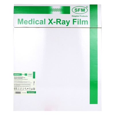 Пленка рентгеновская медицинская SFM X-Ray GF 35х43 см зеленочувствительная 100 листов Рентген пленка медицинская купить в Продез Сочи