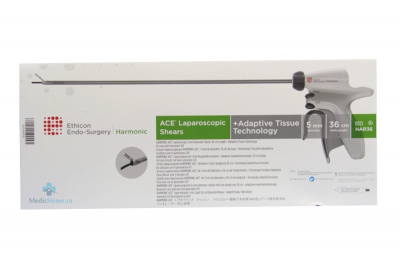 Ножницы Harmonic ACE+ с технологией адаптации к тканям для открытых и эндоскопических операций, длина ствола 36 см, 5 мм, уп/6шт. HAR36  Ножницы медицинские	 купить в Продез Сочи