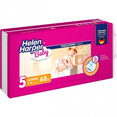Детские подгузники Helen Harper Baby 11-18 кг размер 5 68 шт Подгузники для детей купить в Продез Сочи