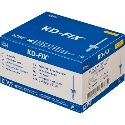 Катетер внутривенный KDM с дополнительным портом 24G 50 шт Катетеры зонды медицинские купить в Продез Сочи