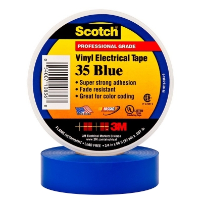 Изоляционная лента 3М scotch высший сорт 19 мм 20 м синяя Изолента для фиксации купить в Продез Сочи