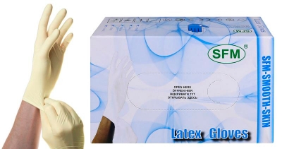 Перчатки латексные хирургические стерильные опудренные SFM 534433 размер M Перчатки купить в Продез Сочи