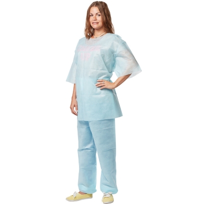 Костюм хирургический нестерильный спанбонд Гекса (куртка, брюки) плотность 42 размер 52-54 Одежда медицинская для хирурга купить в Продез Сочи